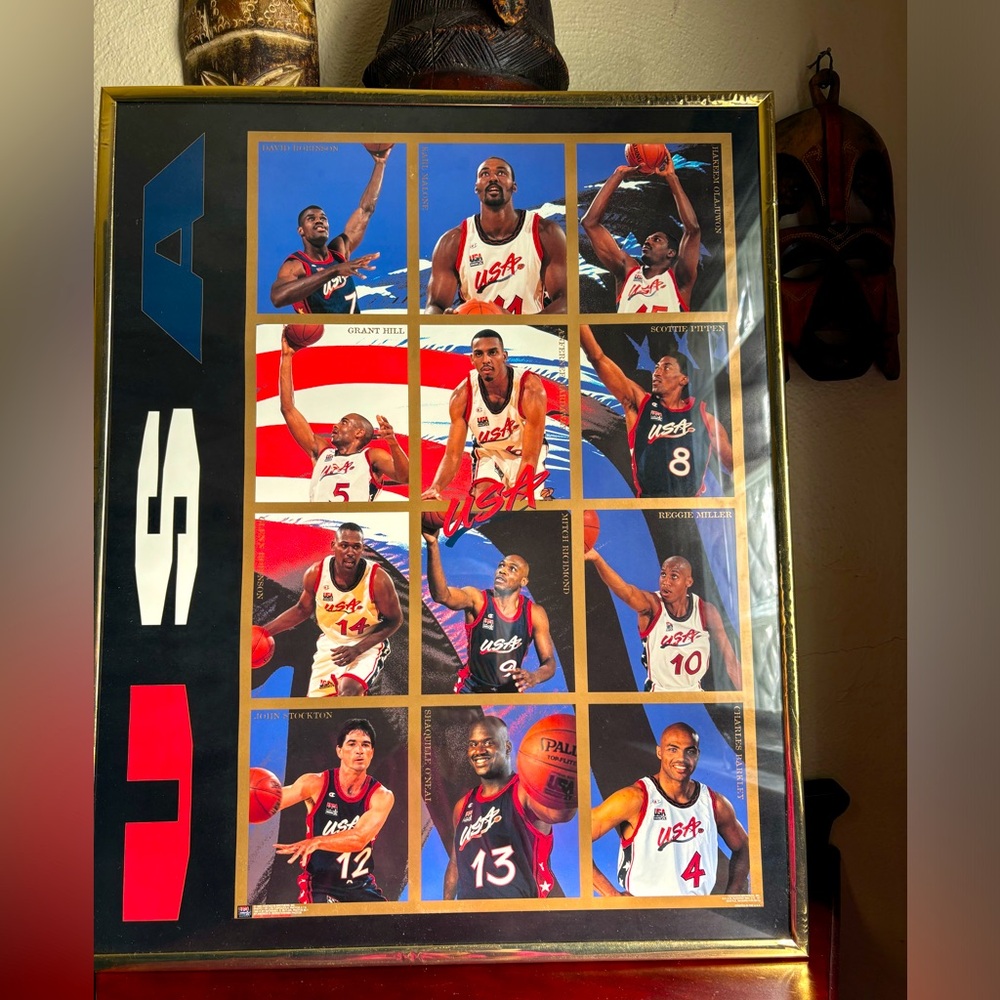 Team USA  Basketball framed poster